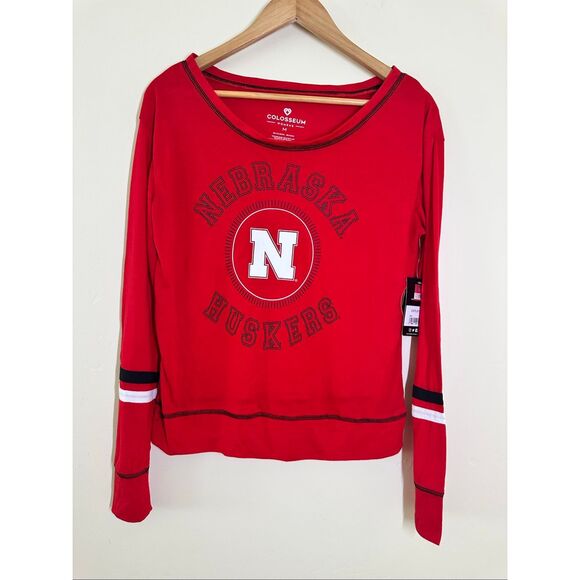 Colosseum Red and Black Women’s Nebraska Huskers Long Sleeve Size Medium - Picture 2 of 5